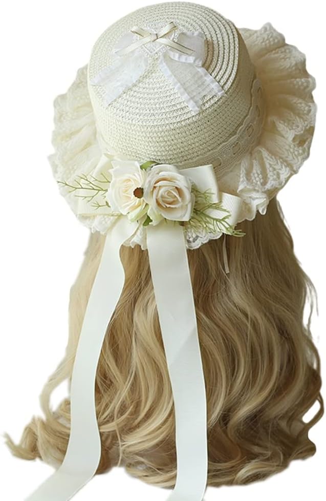 Amazon.co.jp: [トクとユウ] 薔薇 麦わら帽子 ストローハットロリータ